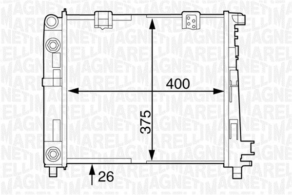 MAGNETI MARELLI Radiators, Motora dzesēšanas sistēma 350213125600